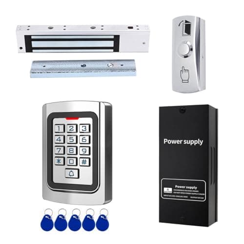 Door Access Control System 600lb Electric Magnetic Door Lock Kit Waterproof Keypad ID Card Smartphone Tuya App Remote Control