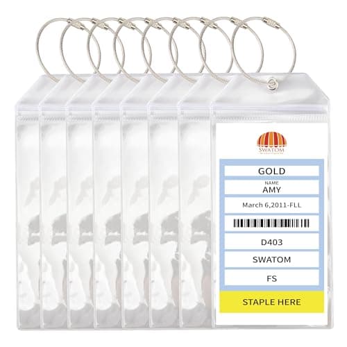 SWATOM Cruise Luggage Tags for Suitcases 8 Sets Carnival, NCL, Princess & MSC Waterproof Clear Luggage Bag Tag Holders for 2025 & 2026 Cruise Ships Essentials