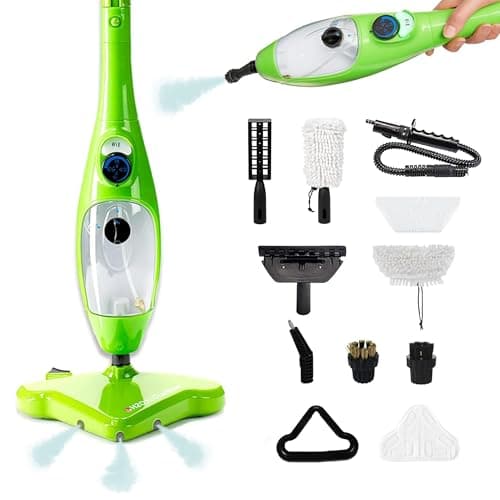 H2O X5 Steam Mop 5-in-1 DualBlast and Handheld Steamer Cleaner For Kitchen Tile Floors, Floor Steamer, Hardwood Floors, Grout Cleaner, Upholstery Cleaner and Carpets