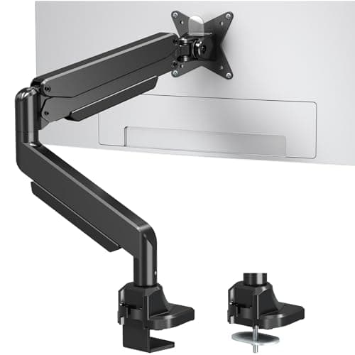 MOUNTUP Single Monitor Mount fits 49 45 44 43 42 40 39 37 34 inch Ultrawide Screen, Holds 6.6-33lbs, Computer Monitor Arm Desk Mount, Heavy Duty Gas Spring Monitor Stand with C-clamp/Grommet Base