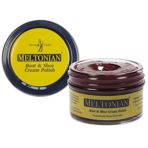 Meltonian Cream Shoe Polish - Boot Polish, Leather Shoe Polish Oil Based with Beeswax - Restores & Protects, 60+ Colors, Red Mahogany