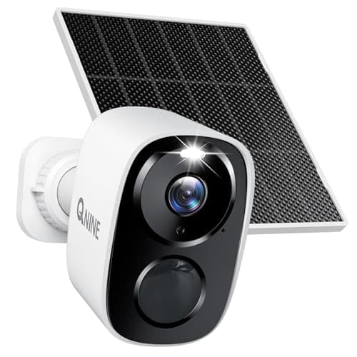 QNINE Solar Wireless Outdoor Security Camera - 2K Home Security Camera with 5G/2.4G WiFi, Color Night Vision, PIR Motion Detection, 2-Way Audio, IP66 Waterproof, Cloud/TF Storage (up to 256G)