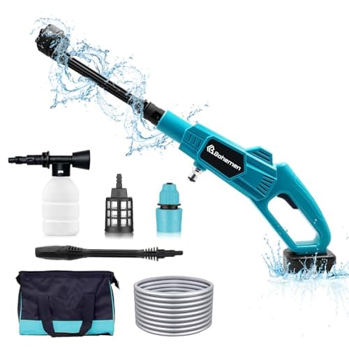 Cordless Car Power Washer for Makita 18V Lithium-Ion Batteries, 900 PSI Handheld High Pressure with 6 in 1 Nozzle for Car Cleaning (Battery Not Included)
