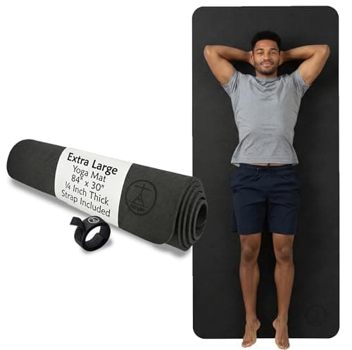 Tatago Extra Large Yoga Mat Wide & Long (84 x 30") 1/4 inch Thick XL Yoga Mat For Total Joint Cushioning, The Large Exercise Mat Thick And Perfect For Home Workouts.