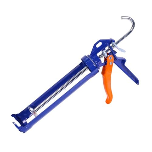 WADFOW Caulking Gun, No Drip Caulk Gun,9" Drip Free Adjustable Hand Caulking Gun with Comfort Grip and 360° Rotary Design, Smooth Round Rod for 10oz Caulk Tubes,WCG4109D, Blue