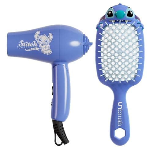 Disney Stitch UNbrush & Mini Dryer Travel Set