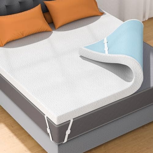 3 Inch Gel Memory Foam Mattress Topper King, Soft & Breathable Bed Topper for Pressure Relief, Non-Slip Design with Removable & Washable Cover, CertiPUR-US Certified