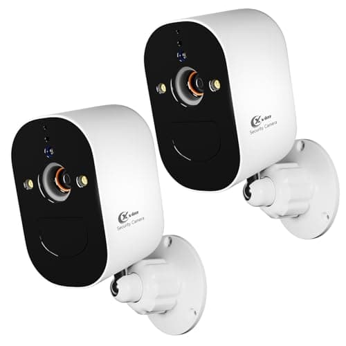 XVIM 2PCS 1080P Security Cameras Wireless Outdoor, 1080P WiFi Indoor Home Security Cameras with PIR Motion Detection, 2.4GHz WiFi, 2-Way Talk, Color Night Vision, Cloud/SD, Waterproof, Alarm Push