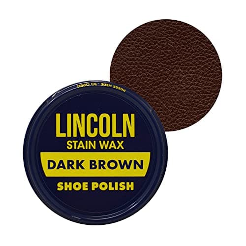 Lincoln Shoe Polish Wax - 2-1/8 oz | Made in USA Since 1925 - Dark Brown
