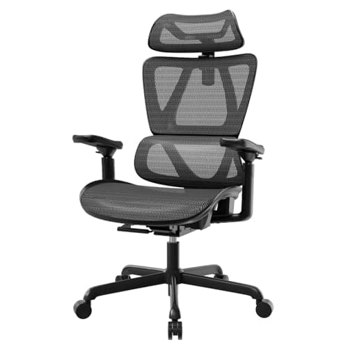 T11 Ergonomic Office Chair,High Back Desk Chairs with Separate Lumbar Support,Magic Armrests,Adjustable Wide Headrest,Comfy Executive Computer Chair,Big and Tall Mesh Chair for Home Office