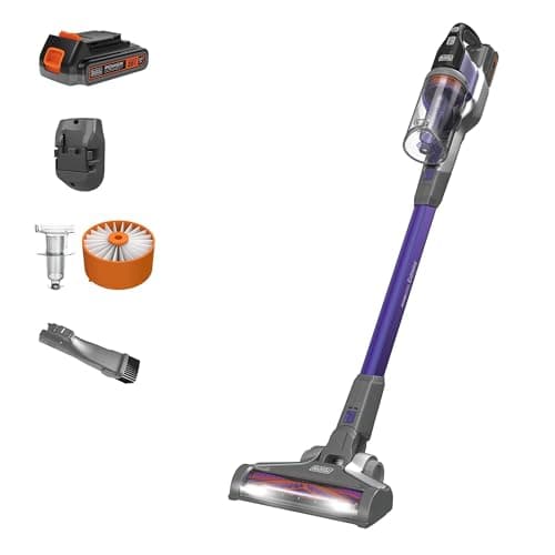 BLACK+DECKER Pet Hair Vacuum, Cordless Vacuum Cleaner Pet Hair, Up to 55 Minutes of Runtime, Interchangeable Floorhead, Maximum Suction, Multi-Surface, Light Weight, Powerseries Extreme (BSV2020P)