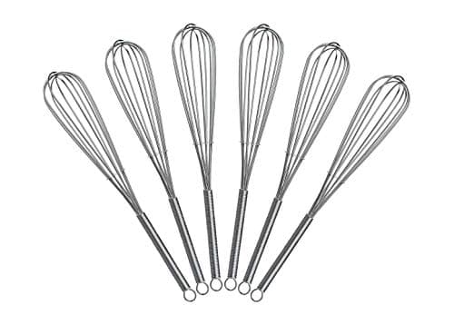 8 inch Mini Wire Whisk 6 Pack - Stainless Steel