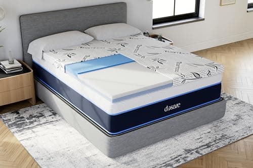 Dosaze DreamAlign Side Sleeper Mattress Topper - Dual-Layered & Triple-Zoned Design Specifically Supports Side Sleepers, Targeted Shoulder & Hip Support, 3" Memory Foam (Twin XL)