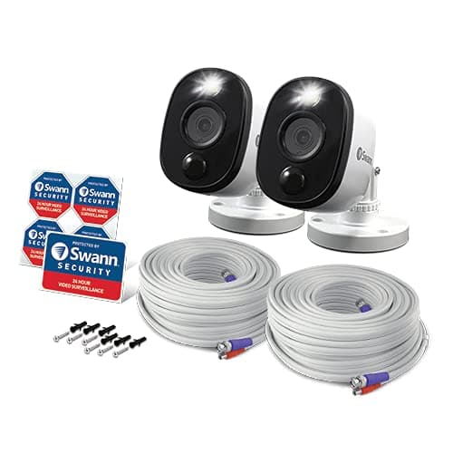 Swann SRPRO-1080MSFBWB2 2 Pack of SWPRO-1080MSFB 1080p Indoor/Outdoor Cameras Add to Certain DVRs