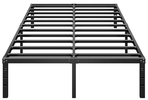 HLIPHA Metal Platform Bed Frame 14 Inch Tall,No Box Spring Needed,Queen Size Bed with Heavy Duty Strong Support Slats,Easy to Assemble,Black