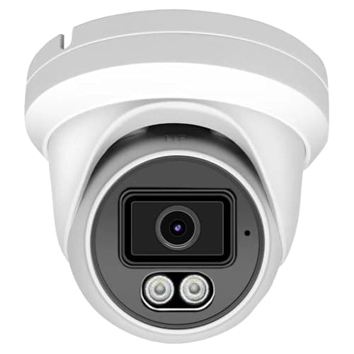 Marquis 4MP PoE IP Turret Dome Camera with Microphone/Audio, IP Security Camera Outdoor Rated, Waterproof IP66, 108° Wide Angle 2.8mm Lens (Regular IR)