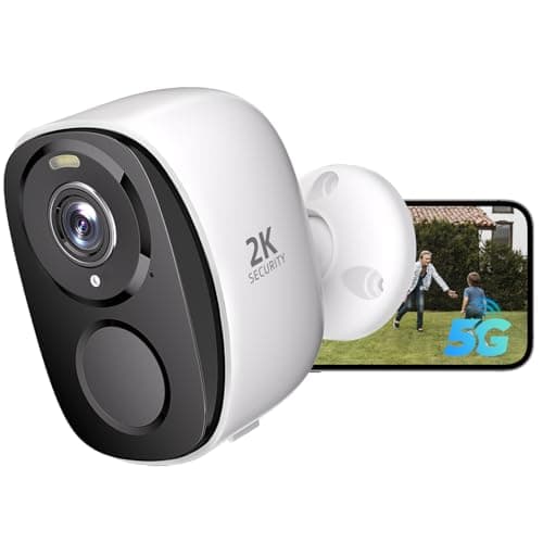 5G/2.4GHz WiFi Security Cameras Wireless Outdoor,2K Battery Home Security Camera with AI Detection,Siren, Surveillance Indoor Home Camera, Color Night Vision,2-Way Talk,IP65, Cloud/SD, Works Alexa