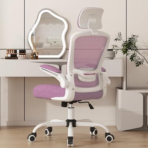 Mimoglad Office Chair, High Back Ergonomic Desk Chair with Adjustable Lumbar Support and Headrest (Orchid)
