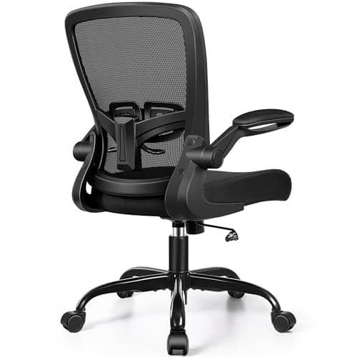 FelixKing Office Chair - Ergonomic Desk Chair with Adjustable Height, 360° Swivel, Flip-up Armrests, Flexible Tilt, Comfy Breathable Cushion and Fabric, Lumbar Support, for Home Conference Room Office