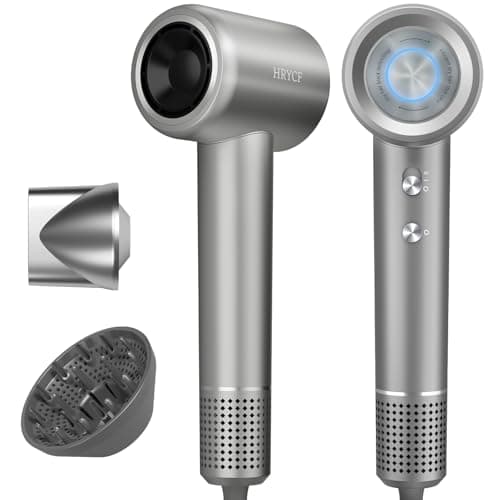 High Speed Hair Blow Dryer|Professional Salon Grade Air Speed, Negative Ion Hair Care|Quiet Design|Suitable for Thick Hair/Styling with Nozzle & Diffuser, Long Motor Lifespan