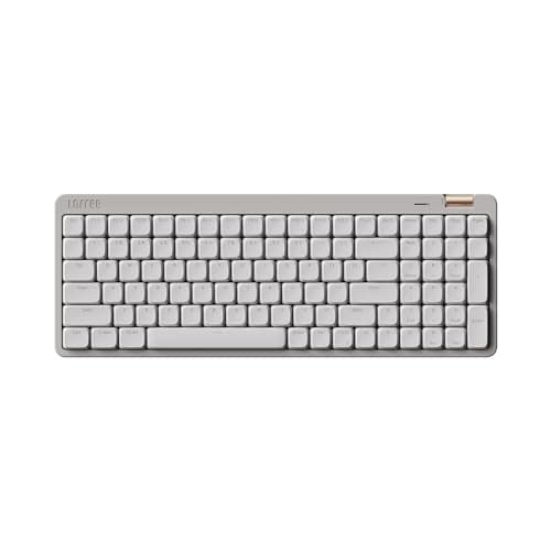 Flow Lite 100 Keys Low Profile Mechanical Keyboard, Swappable Rechargeable Wireless Keyboard with 2.4G Receiver, Bluetooth and Wired Connection for Windows, Mac/ Specter Linear Switches (Marble)