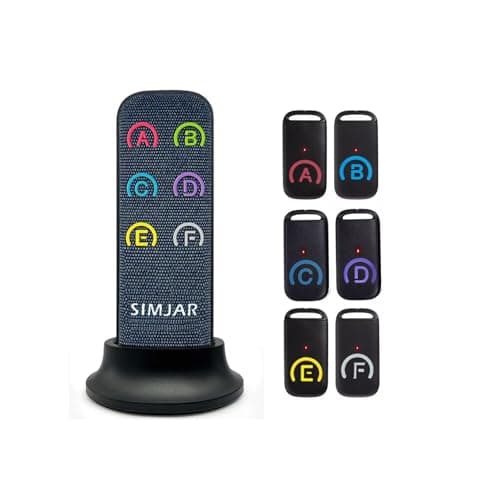 Key Finder with Thinner Receivers & Advanced Fabric Remote, Simjar 80dB+ RF Item Locator with 131ft Working Range Wireless Item Tracker Support Remote Control for Finding Pet, Wallet