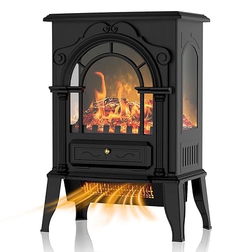 16 inch Electric Fireplace Heater Fireplace Stove Portable Freestanding Fireplace Heater for Indoor Use
