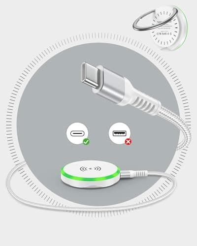 Pixelsnap MagSafe Wireless Charger Pad Stand– 15W Fast Charging Magnetic Pad for iPhone 17/16/15/14, Google Pixel 10/9a/9/9 Pro XL, Samsung Galaxy S25/S24, AirPods, Qi-Enabled Android Cordless Charger