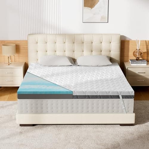 Extra Firm Mattress Topper Queen, 3 Inch Firm - Extra Firm Dual Sides Flippable Mattress Pad for Back Pain Relief, High-Density Bed Topper with Removable Cover, CertiPUR-US Certified, 80" x 60"
