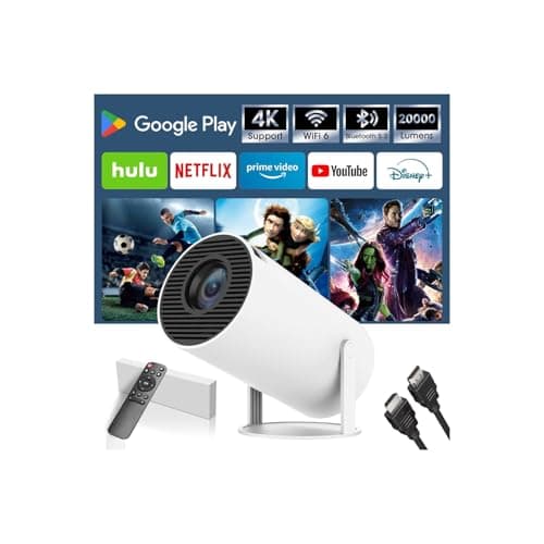 Mini Projector with WiFi & Bluetooth, SUMTAB 2025 Upgraded Portable Projector , 1080P & 4K Support Video Projector,Built-in Netflix,Compatible with iOS/Android/Windows