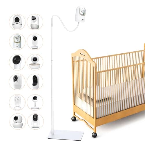 Baby Monitor Floor Stand Holder Compatible with Infant Optics DXR-8 Pro,Nanit Pro, Babysense, Owlet, Eufy, HelloBaby, Motorola, VTech, Other Baby Monitor with 1/4 Screw Hole, Height Adjustable 68"