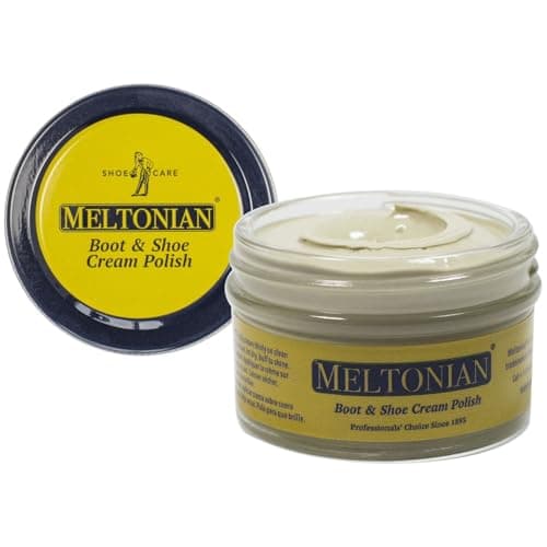 Meltonian Cream Shoe Polish - Boot Polish, Leather Shoe Polish Oil Based with Beeswax - Restores & Protects, 60+ Colors, Light Bone