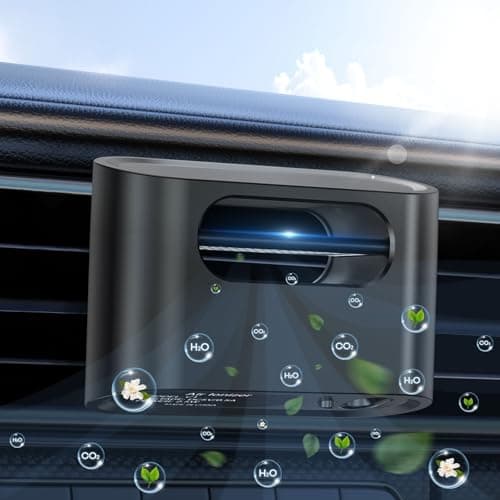 Smart Car Air Purifier Ionizer - Compact, Filter-Free Odor Eliminator for Smoke, Pet Odors and VOCs, Auto On/Off, Silent Operation, Universal Vent Clip Air Freshener for Car, Home, Office Use by Yakry