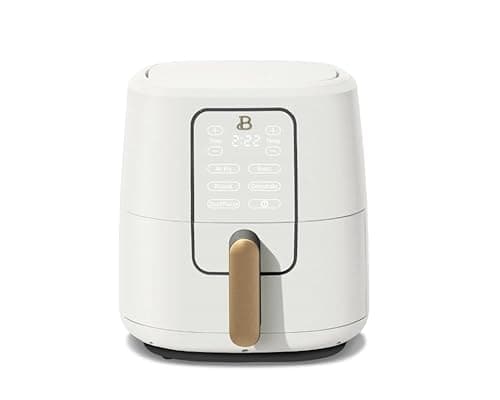 Drew Barrymore 6QT Digital Air Fryer - Large Capacity, 5lb, Bakes, Roasts & Grills (White)