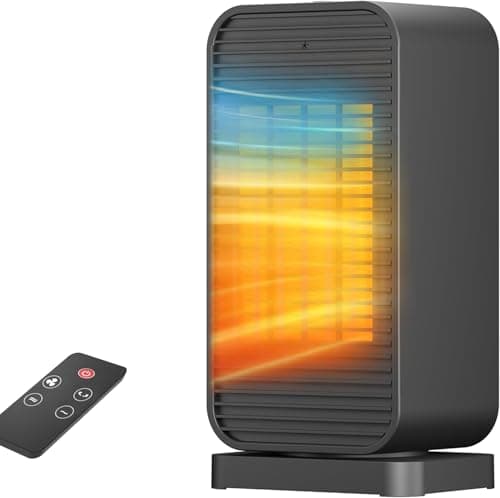 Portable Electric Space Heaters For Indoor Use, 1500W PTC Mini Space Heater with 50°Swing, Electric Portable Heater For Room Office Home