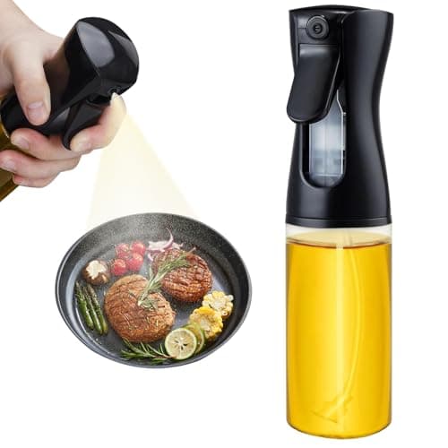 Oil Sprayer for Cooking 200ml Glass Olive Oil Sprayer Mister Olive Oil Spray Bottle Canola Oil Spritzer Bottles for Kitchen Premium Cooking Sprayer Kitchen Gadgets for Air Fryer Frying Baking BBQ