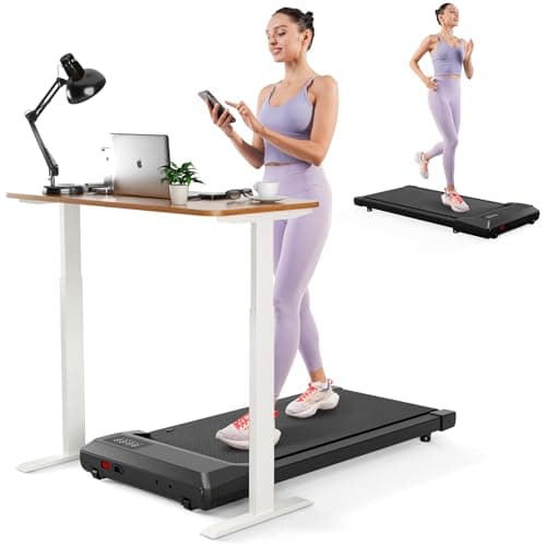 Superun Walking Pad with 6% Incline, Under Desk Treadmill for Home Office, 3 in 1 Portable Walking pad Treadmill with Remote Control and LED Display, 2.5HP Quiet Mini Treadmills, 300 lbs Capacity