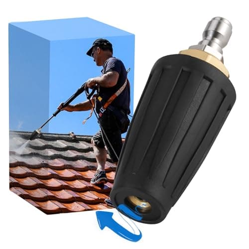 bihijua Turbo Nozzle Pressure Washer Tips, Durable Ceramic Core, 360° Rotating Pressure Washer Turbo Nozzle 4000 PSI with 1/4'' Quick Connect, 4.0 GPM, 4.0 Orifice, Hot- or Cold-Water Use