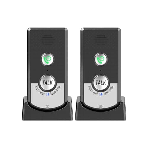 Irishom 2 Pack Intercoms Wireless for Home Voice Bidirectional Caller Home Ultra Long Distance Portable Wireless Voice Interphone Elderly Caller Room to Room Communication