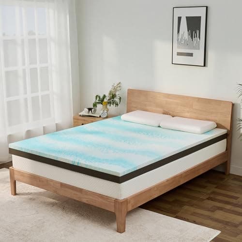 Erdoru Extra Firm Mattress Topper California King Size 3 Inch, Pain Relieving Foam Bed Topper for Extra Support, Gel Memory Foam&High-Density Foam Mattress Pad, CertiPUR-US Certified