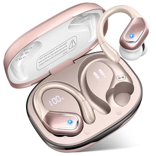 Wireless Earbuds Sport, Bluetooth 5.4 Headphones 2025 Bluetooth Earbuds with 75Hrs Stereo, 4 ENC Mic, Over-Ear Buds with Earhooks Noise Canceling Earphones , IP7 Waterproof Headset for Workout/Running