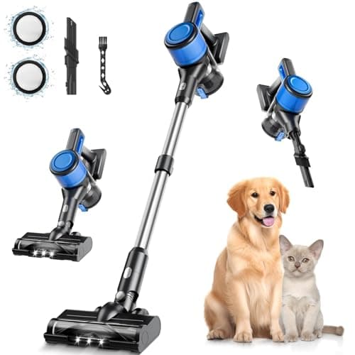 BSNAW Cordless Vacuum Cleaner for Home, 8-in-1 Lightweight Stick Vacuum with 45Mins Runtime, Powerful Suction, Anti-Tangle, Rechargeable Cordless Vacuum for Hardwood Floor Carpet Pet Hair, N502