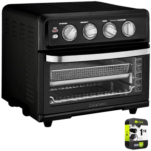Cuisinart TOA-70MB AirFryer Toaster Oven with Grill, Matte Black Bundle with 1 YR CPS Enhanced Protection Pack