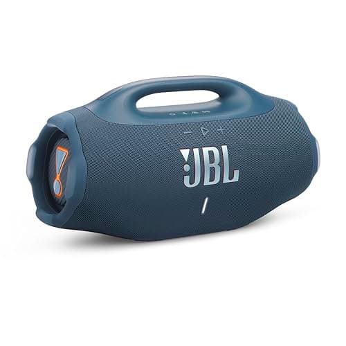 JBL Boombox 4 - Most Powerful Portable Waterproof Speaker with Massive Pro Sound, Up to 34 Hours of Playtime, & Multi-Speaker Connection by Auracast™ (Blue)