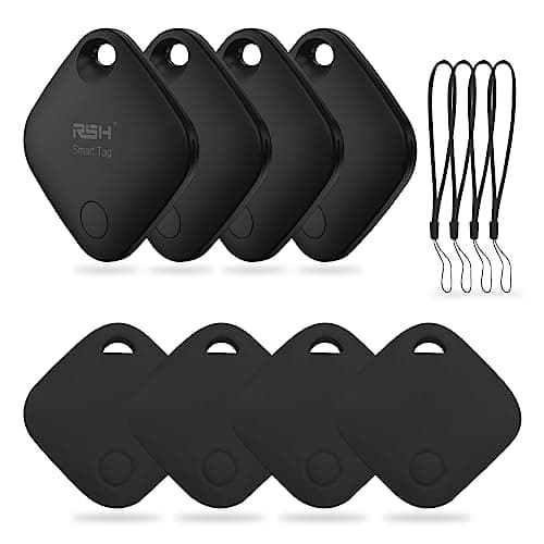 Air Tracker Tag 4 Pack Bluetooth Luggage Tracker tag Locator Works with Apple Find My,Smart Tracker for Suitcase, Bag, Backpack, Wallet,Replaceable Battery Smart tag Item Finder