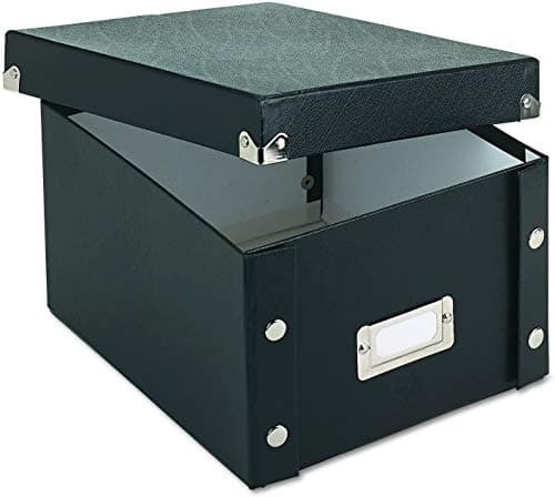 Snap-N-Store Index Card Holder Storage Box - Collapsible Organizer Box fits 1100 Flash Cards - Business, Recipe, or Note Card - 5 x 8, 1 Pack