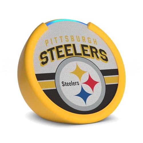 Amazon Echo Pop (newest model) | Officially Licensed NFL Limited-Edition | Pittsburgh Steelers ('25-26 Season Design)