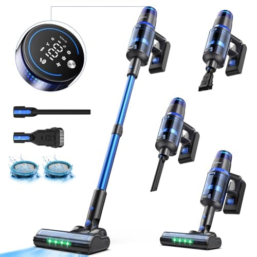 BonePone V25 Cordless Vacuum Cleaner, 680W 60Kpa Powerful Stick Vacuum