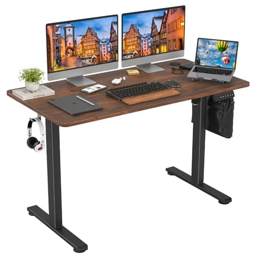 Stary Electric Standing Desk Adjustable Height Sit Stand Home Office Desk with Splice Board