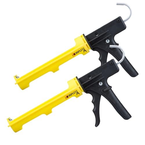 Dripless ETS2000 Ergo Composite Caulk Gun | Dripless Caulking Gun for 10 oz Cartridges or Tubes | Lightweight Body | 12:1 Thrust Ratio | Pro Painter Preferred | 2 Pack